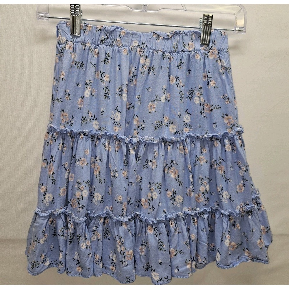 New Look Mini Tiered Floral Skirt Size S Fairy‎ Romantic Spring Basic Feminine